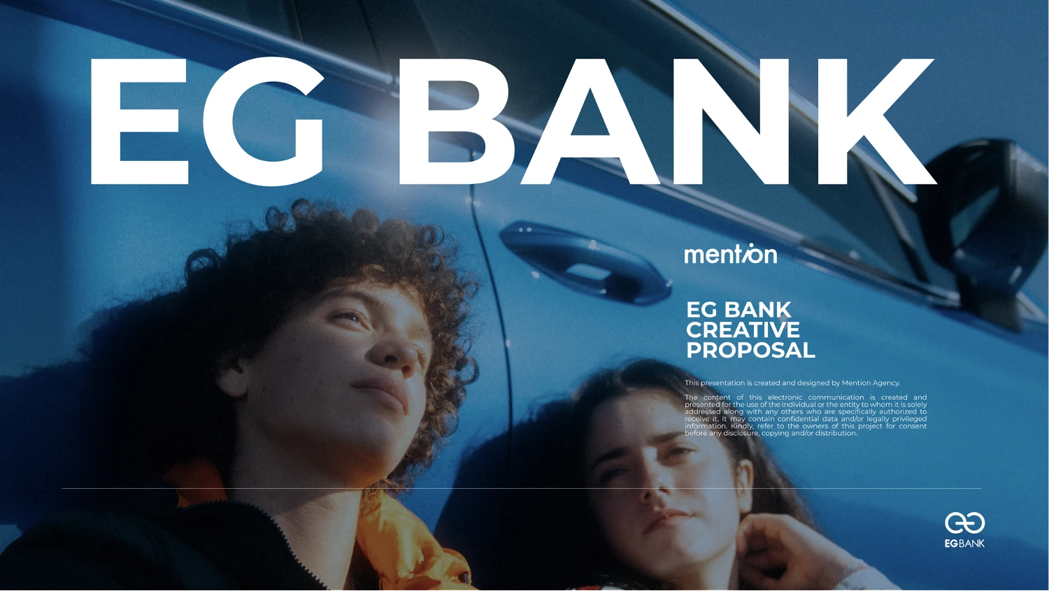 EGBANK Drive Now campaign creative proposal by Mention Agency