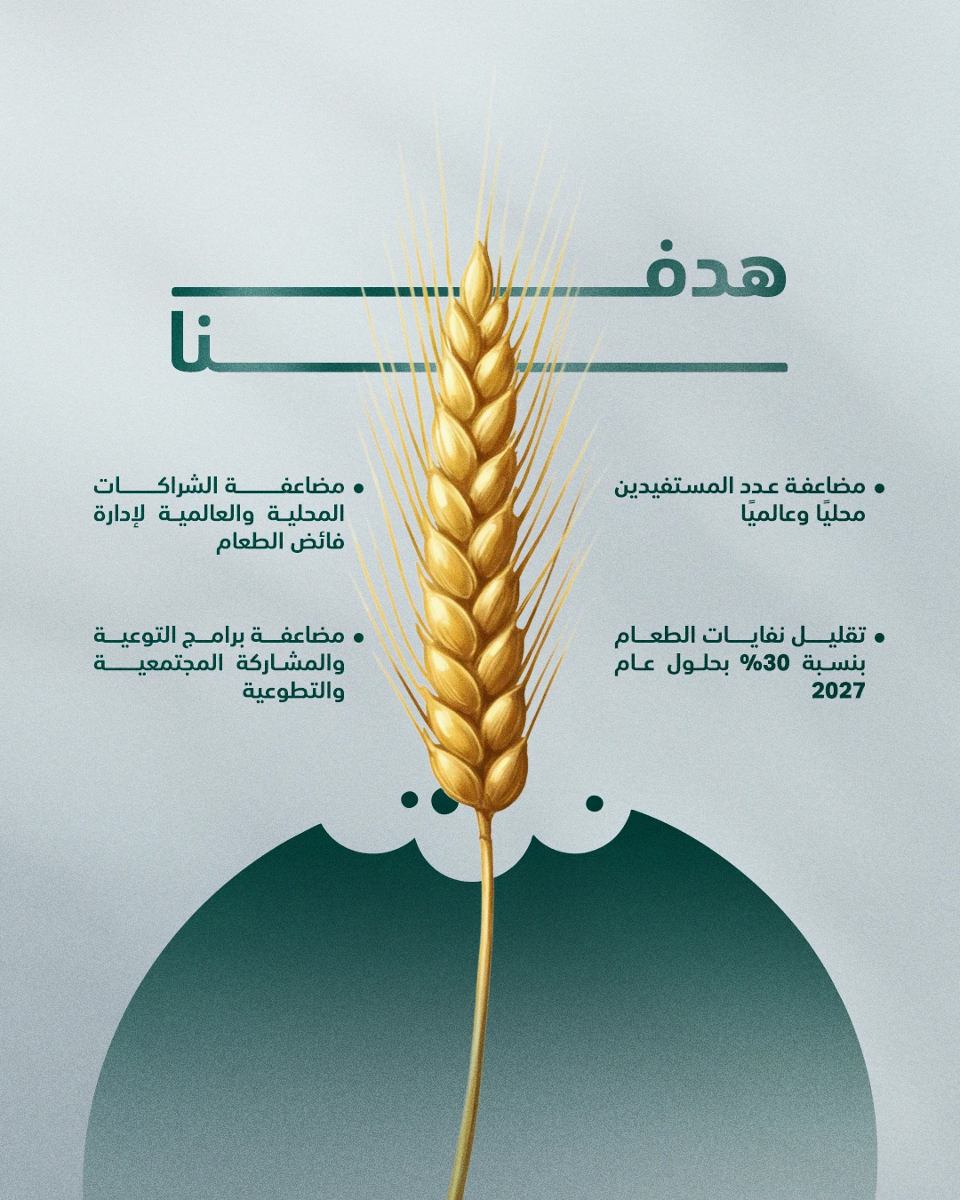 UAE Food Bank — goals and wheat visual