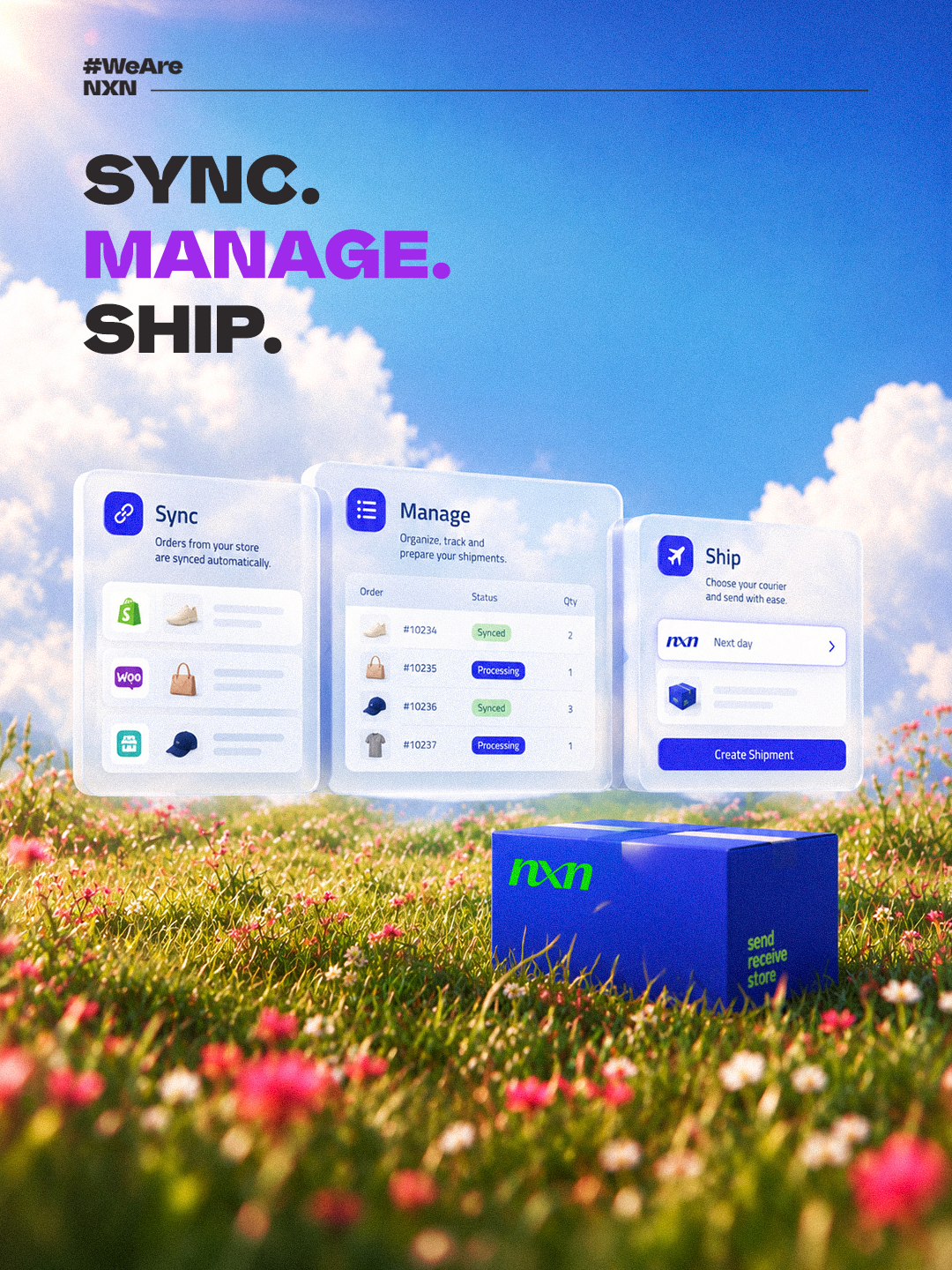 NXN × Waslah — Sync. Manage. Ship.
